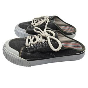 Vtg Y2K No Boundaries Sneaker Standard Mule Shoes Lace Up Slip On Size 8 Gray
